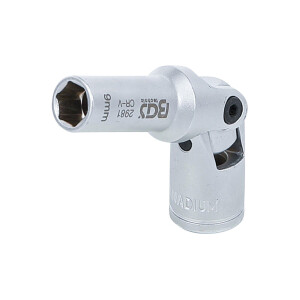 BGS 2981 Glühkerzen-Gelenk-Einsatz Sechskant | Antrieb Innenvierkant 10 mm (3/8") | SW 9 mm