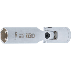 BGS 2984 Glühkerzen-Gelenk-Einsatz Sechskant | Antrieb Innenvierkant 10 mm (3/8") | SW 14 mm