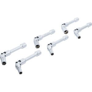 BGS 2986 Universal Glühkerzen-Gelenkschlüssel-Satz, Sechskant | Antrieb Innenvierkant 10 mm (3/8") | SW 8 - 16 mm | 6-tlg.