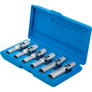 BGS 2990 Universal Glühkerzen-Gelenkschlüssel-Satz, Sechskant | Antrieb Innenvierkant 10 mm (3/8") | SW 8 - 16 mm | 6-tlg.