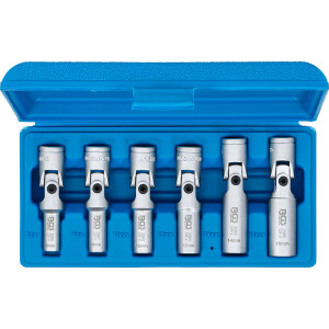 BGS 2990 Universal Glühkerzen-Gelenkschlüssel-Satz, Sechskant | Antrieb Innenvierkant 10 mm (3/8") | SW 8 - 16 mm | 6-tlg.