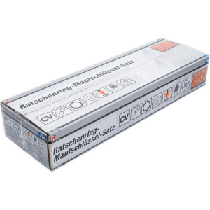 BGS Diy 30011 Ratschenring-Maulschlüssel-Satz | flexible Köpfe | SW 6 - 32 mm | 22-tlg.