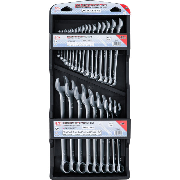 BGS 30101 Maul-Ringschlüssel-Satz | Zollgrößen | SW 1/4" - 1.1/4" | 25-tlg.