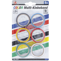 BGS Diy 3024 COLOR Multi-Klebeband Set | 19 x 3,5 m | 6-tlg.
