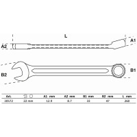 BGS 30572 Maul-Ringschlüssel | SW 22 mm