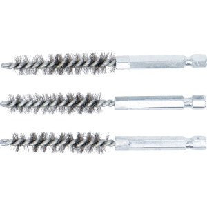 BGS 3078-10-S Stahlbürste | 10 mm | Antrieb Außensechskant 6,3 mm (1/4") | 3-tlg.