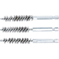 BGS 3078-10-S Stahlbürste | 10 mm | Antrieb Außensechskant 6,3 mm (1/4") | 3-tlg.