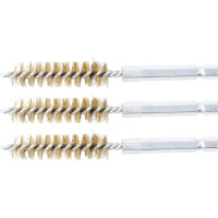BGS 3078-12-M Messingbürste | 12 mm | Antrieb Außensechskant 6,3 mm (1/4") | 3-tlg.