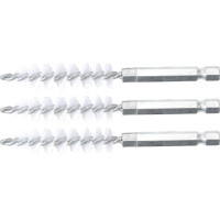 BGS 3078-12-N Nylonbürste | 12 mm | Antrieb Außensechskant 6,3 mm (1/4") | 3-tlg.