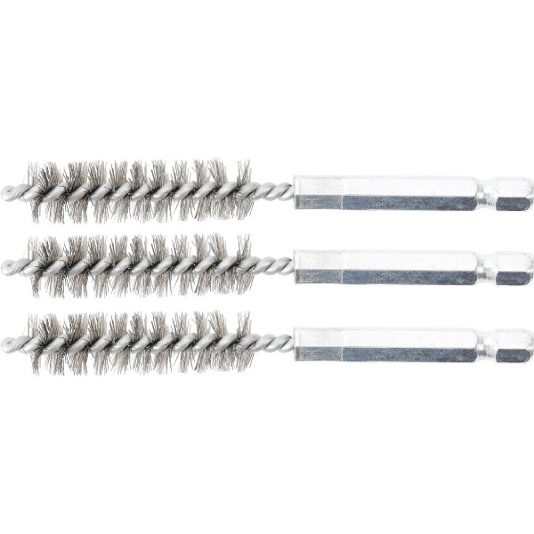 BGS 3078-12-S Stahlbürste | 12 mm | Antrieb Außensechskant 6,3 mm (1/4") | 3-tlg.