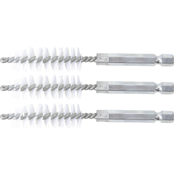 BGS 3078-14-N Nylonbürste | 14 mm | Antrieb Außensechskant 6,3 mm (1/4") | 3-tlg.