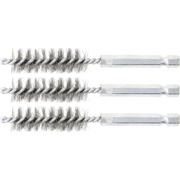 BGS 3078-14-S Stahlbürste | 14 mm | Antrieb Außensechskant 6,3 mm (1/4") | 3-tlg.