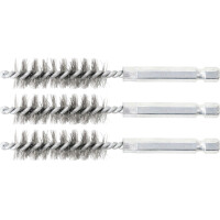 BGS 3078-14-S Stahlbürste | 14 mm | Antrieb Außensechskant 6,3 mm (1/4") | 3-tlg.