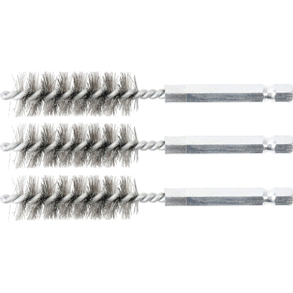 BGS 3078-15-S Stahlbürste | 15 mm | Antrieb Außensechskant 6,3 mm (1/4") | 3-tlg.
