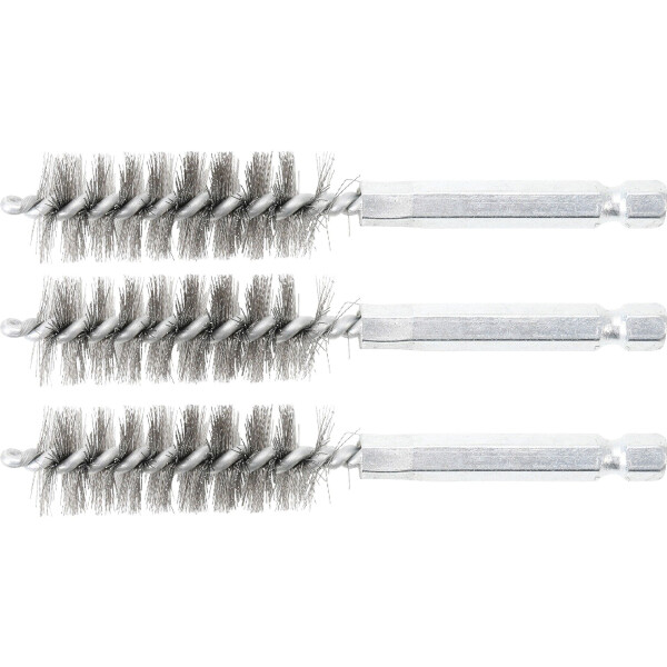 BGS 3078-16-S Stahlbürste | 16 mm | Antrieb Außensechskant 6,3 mm (1/4") | 3-tlg.