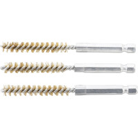 BGS 3078-8-M Messingbürste | 8 mm | Antrieb Außensechskant 6,3 mm (1/4") | 3-tlg.