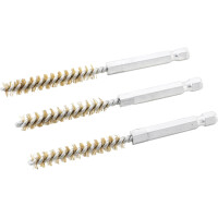 BGS 3078-8-M Messingbürste | 8 mm | Antrieb Außensechskant 6,3 mm (1/4") | 3-tlg.
