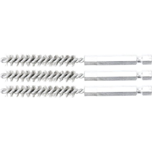 BGS 3078-8-S Stahlbürste | 8 mm | Antrieb Außensechskant 6,3 mm (1/4") | 3-tlg.