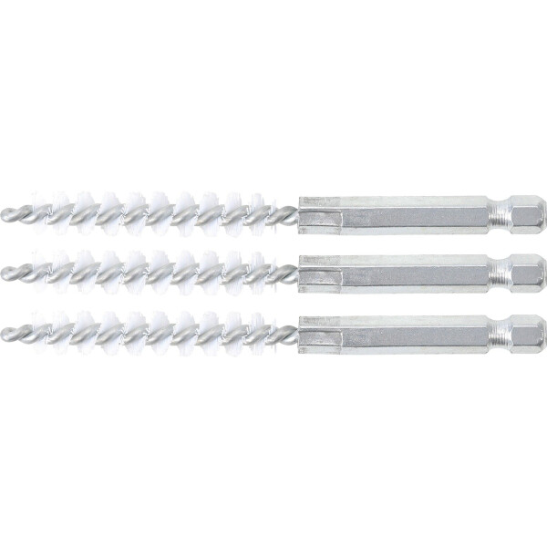 BGS 3078-9-N Nylonbürste | 9 mm | Antrieb Außensechskant 6,3 mm (1/4") | 3-tlg.