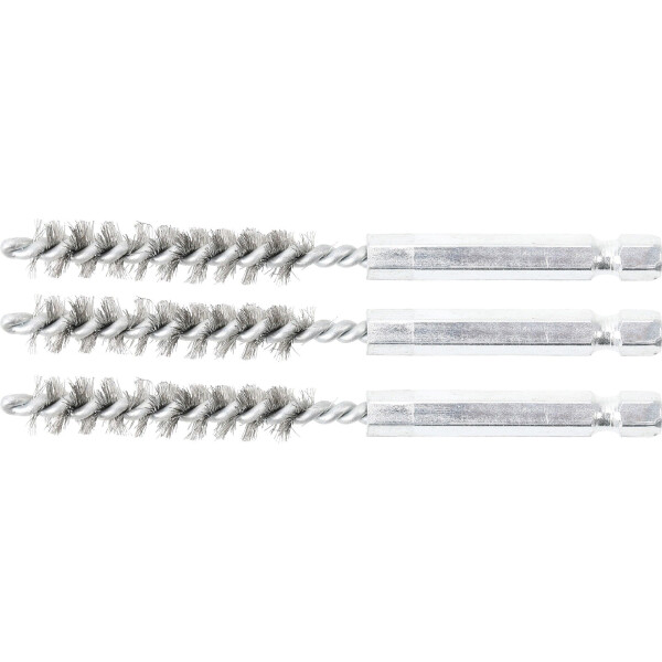 BGS 3078-9-S Stahlbürste | 9 mm | Antrieb Außensechskant 6,3 mm (1/4") | 3-tlg.