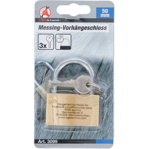 BGS Diy 3099 Messing-Vorhängeschloss | 50 mm