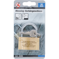 BGS Diy 3099 Messing-Vorhängeschloss | 50 mm