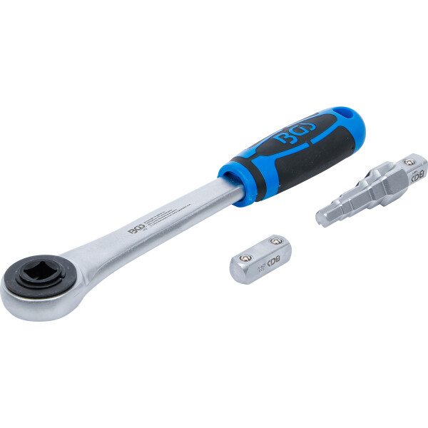 BGS 314 Durchsteckknarre mit Adapter und Stufenschlüssel | Abtrieb Innenvierkant 12,5 mm (1/2")