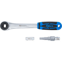 BGS 314 Durchsteckknarre mit Adapter und Stufenschlüssel | Abtrieb Innenvierkant 12,5 mm (1/2")