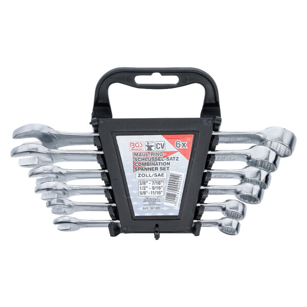 BGS 32100 Maul-Ringschlüssel-Satz | Zollgrößen | SW 3/8" - 11/16" | 6-tlg.