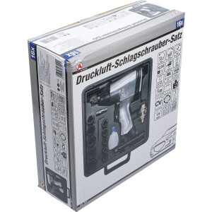 BGS Diy 3211 Druckluft-Schlagschrauber mit Werkzeugsatz | 12,5 mm (1/2") | 312 Nm | 16-tlg.