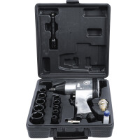 BGS Diy 3211 Druckluft-Schlagschrauber mit Werkzeugsatz | 12,5 mm (1/2") | 312 Nm | 16-tlg.