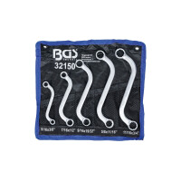 BGS 32150 S-Form Doppel-Ringschlüssel-Satz | Zollgrößen | SW 3/8" - 3/4" | 5-tlg.