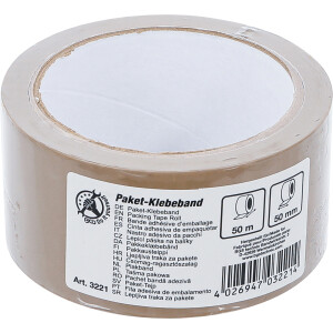 BGS Diy 3221 Paket-Klebeband | braun | 50 mm x 50 m