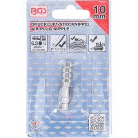 BGS 3222-3 Druckluft-Stecknippel mit 10 mm Schlauchanschluss