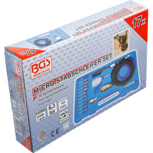 BGS 3249 Druckluft-Micro-Stabschleifer-Satz | 17-tlg.