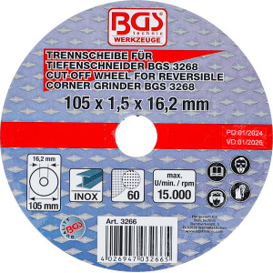 BGS 3266 Trennscheibe für BGS Tiefenschneider |...