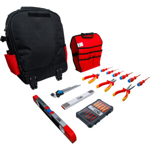 BGS 3348 VDE-Werkzeugrucksack | mit Teleskopgriff, fahrbar | 27-tlg.