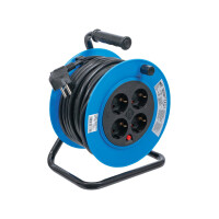 BGS 3360 Kabeltrommel | 15 m | 3 x 1,5 mm² | 4 Steckdosen | IP 20 | 3000 W