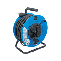 BGS 3378 Kabeltrommel | 50 m | 3 x 1,5 mm² | 4 Steckdosen mit Verschlusskappe | IP 44 | 3500 W