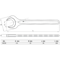 BGS 34210 Einmaulschlüssel | DIN 894 | SW 10 mm
