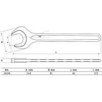 BGS 34246 Einmaulschlüssel | DIN 894 | SW 46 mm