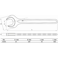 BGS 34295 Einmaulschlüssel | DIN 894 | SW 95 mm