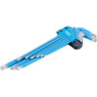 BGS 35105 Winkelschlüssel-Satz | T-Profil (für Torx) / T-Profil (für Torx) mit Bohrung T10 - T50 | 9-tlg.