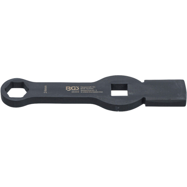 BGS 35344 Schlag-Ringschlüssel | Sechskant | mit 2 Schlagflächen | SW 24 mm
