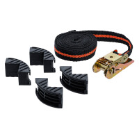 BGS Diy 3554 Knarren-Spannband | mit 4 Schutzbacken | 5 m x 25 mm