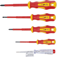 BGS Diy 35815 VDE-Elektriker-Schraubendreher-Satz | Schlitz/Kreuzschlitz | 5-tlg.