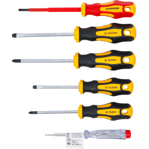 BGS Diy 35816 VDE-Elektriker- / Schraubendreher-Satz | Schlitz / Kreuzschlitz | 6-tlg.