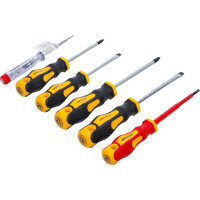 BGS Diy 35816 VDE-Elektriker- / Schraubendreher-Satz | Schlitz / Kreuzschlitz | 6-tlg.