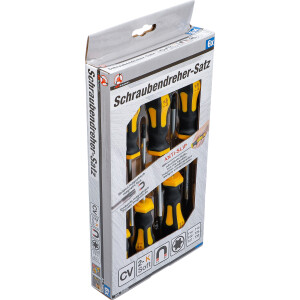 BGS Diy 35826 Schraubendreher-Satz | T-Profil (für Torx) T10 - T30 | 6-tlg.