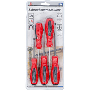 BGS Diy 35835 Schraubendreher-Satz | Schlitz / Kreuzschlitz | 5-tlg.